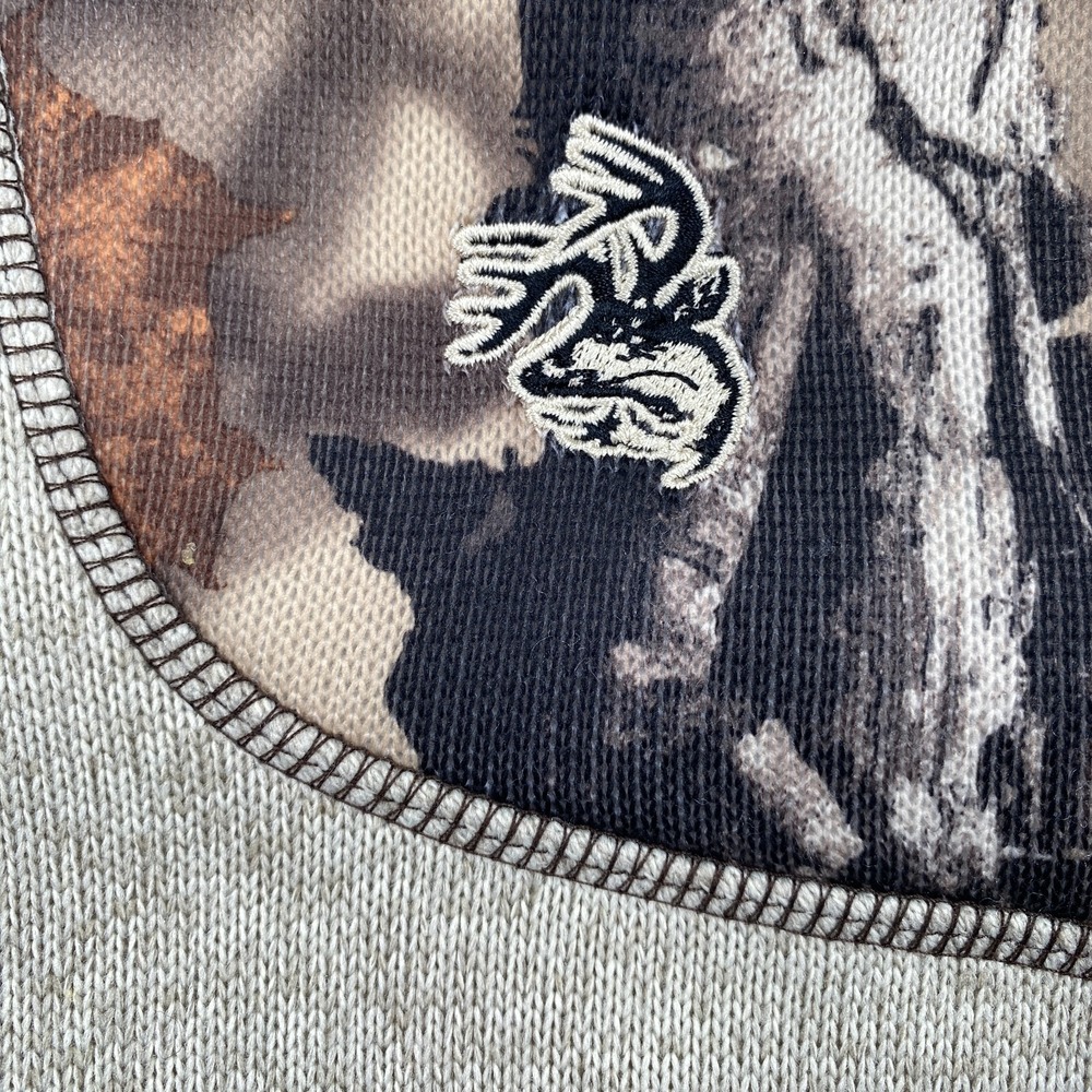 Legendary Whitetails Deer‎ Gear Fleece 1/4 Zip Camo Sweatshirt Size L Beige - Picture 7 of 10